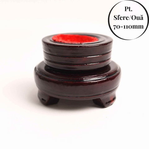 Suport lemn rotativ pentru sfere oua si obiecte sferice– Expunere eleganta si rotativa [0]