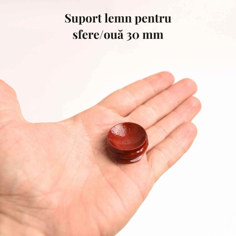 Suport lemn rotativ pentru sfere oua si obiecte sferice– Expunere eleganta si rotativa [6]