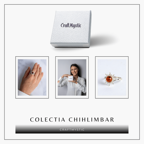 Inel Soare cu chihlimbar si montura argint 925 – Lumina si caldura la degetul tau [6]