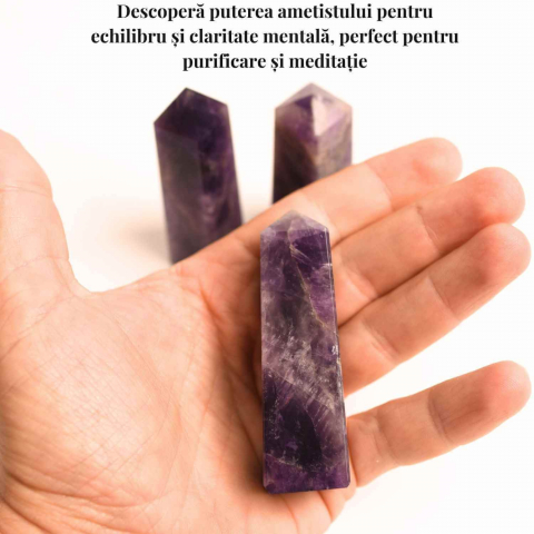 Turn din Ametist cu 4 laturi – Claritate mentala si echilibru spiritual [2]
