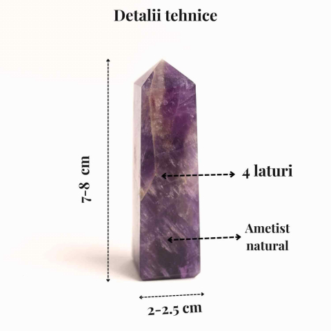 Turn din Ametist cu 4 laturi – Claritate mentala si echilibru spiritual [3]
