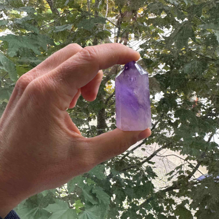Turn de cristal semipretios vindecator hexagonal Ametist - Obelisc cu inaltimea intre 6-7 cm [3]