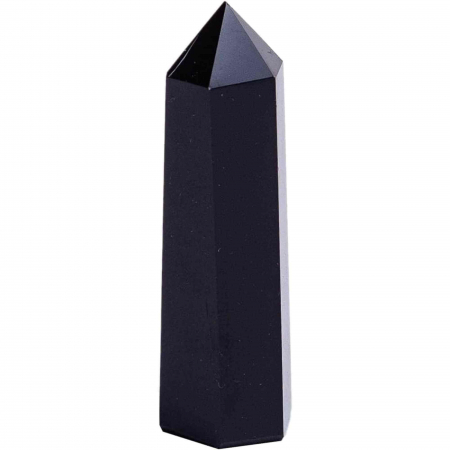 Obsidian - Turn de cristal semipretios vindecator hexagonal Obsidian - Obelisc cu inaltimea intre 7-8 cm