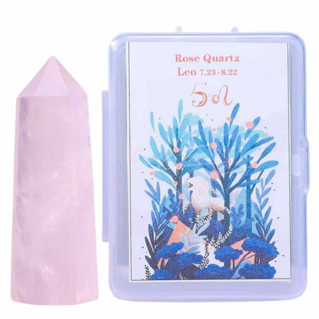 Vârfuri de Cristal - Varf de Cristal 6 cm pentru cele 12 zodii - Pietre semipretioase specifice zodiei - Un cadou deosebit