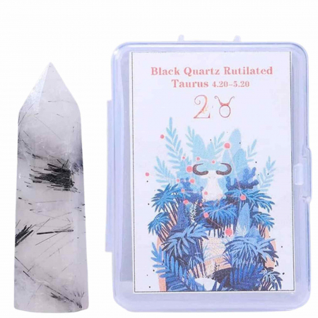 Varf de Cristal 6 cm pentru cele 12 zodii - Pietre semipretioase specifice zodiei - Un cadou deosebit [0]