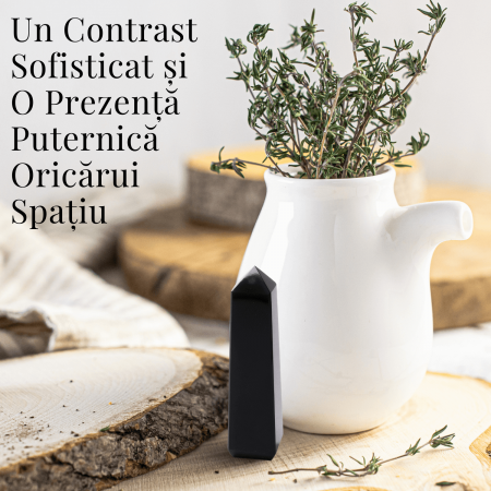 Varf din Obsidian Natural cu 4 Fatete, 10-11 cm [2]