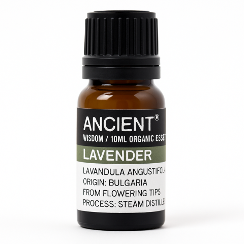 Aromaterapie - Ulei esential organic Lavanda 10 ml (Lavandula angustifolia) – relaxant pentru difuzor, baie si ingrijirea pielii (diluat)