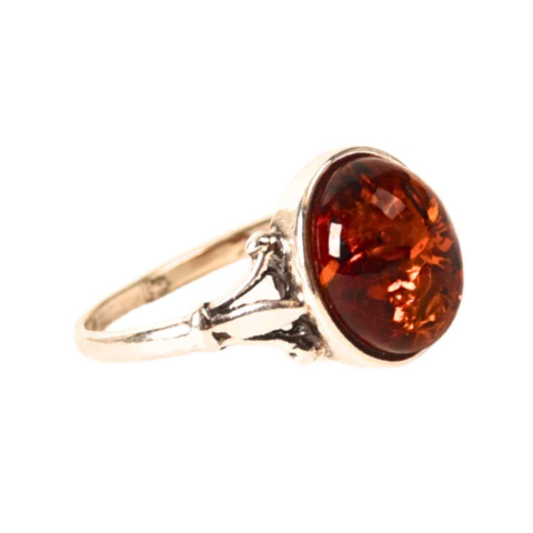 Inel din Argint 925 cu Chihlimbar Natural – Eleganta Calda si Echilibru [5]