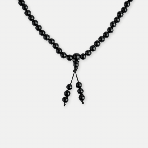 Protectie si Claritate – Colier cu Obsidian si Ciucure Boho [5]