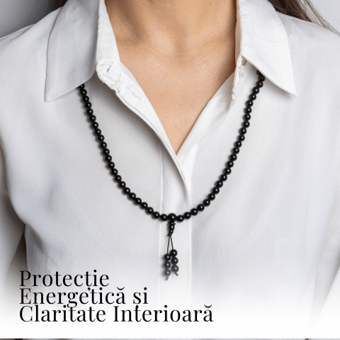 Protectie si Claritate – Colier cu Obsidian si Ciucure Boho [1]