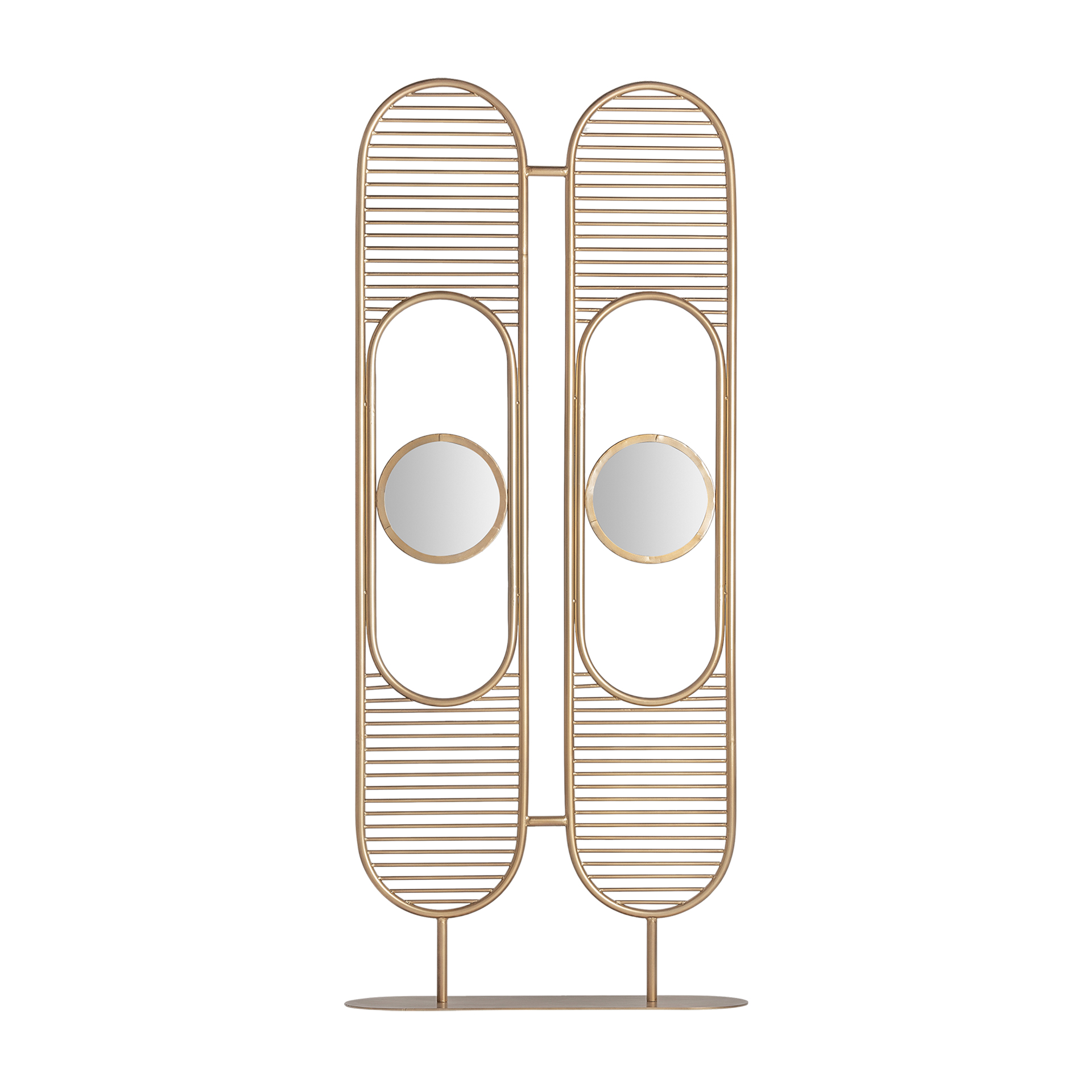 Paravane de camera - Paravan Art Deco Metal Auriu Sticla|Paravane Decorative Elegante