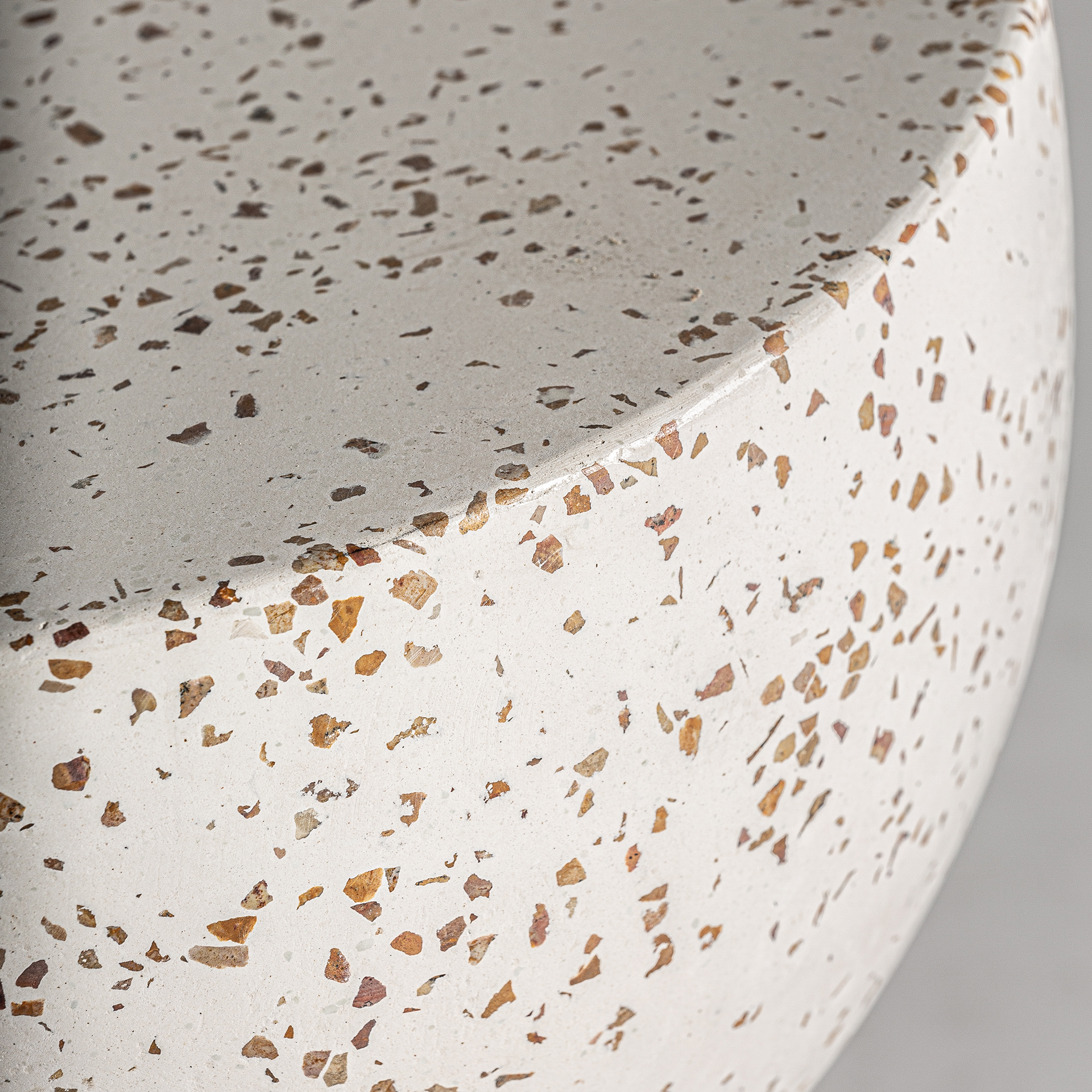 Masuta auxiliara contemporana terrazzo alb|Masute decorative [3]