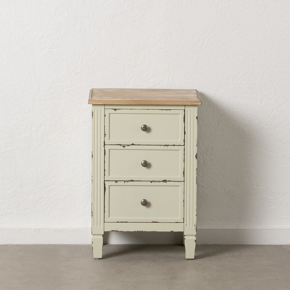noptiere rustice alb crem CreativDeco