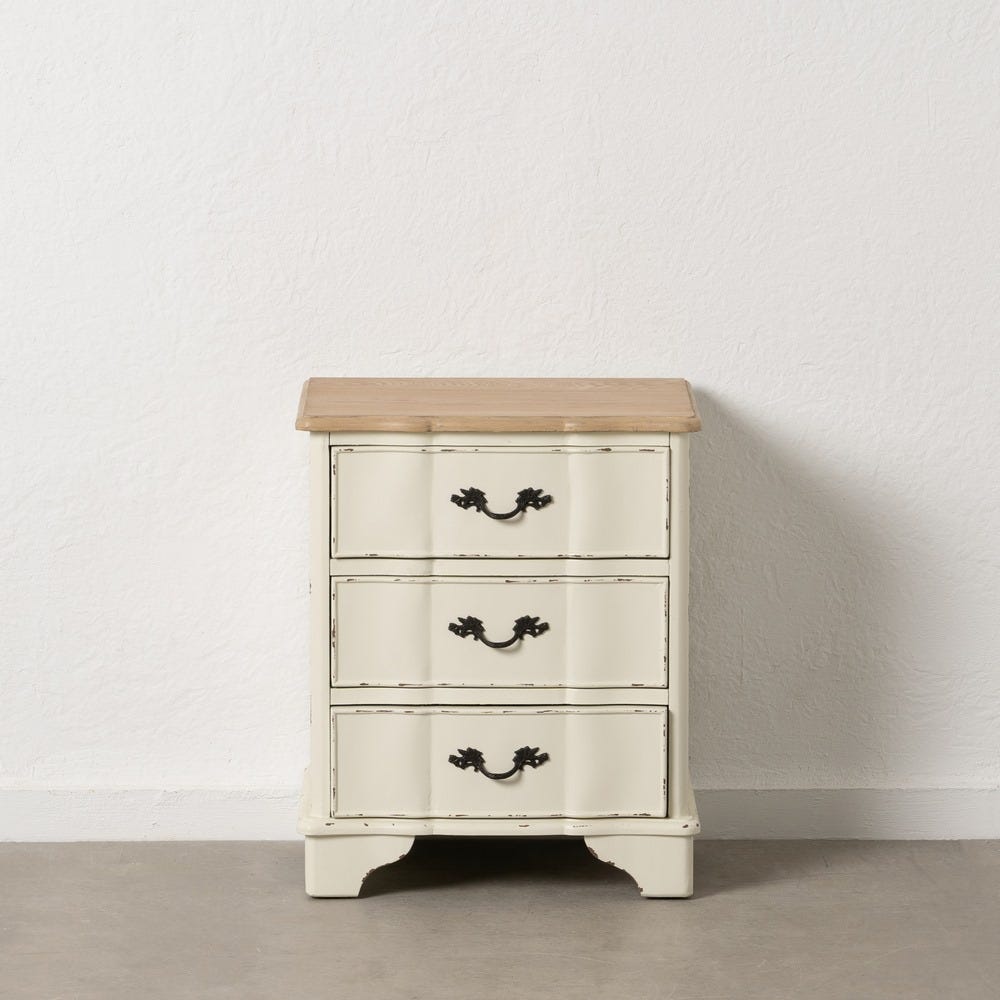 noptiere elegante alb crem CreativDeco