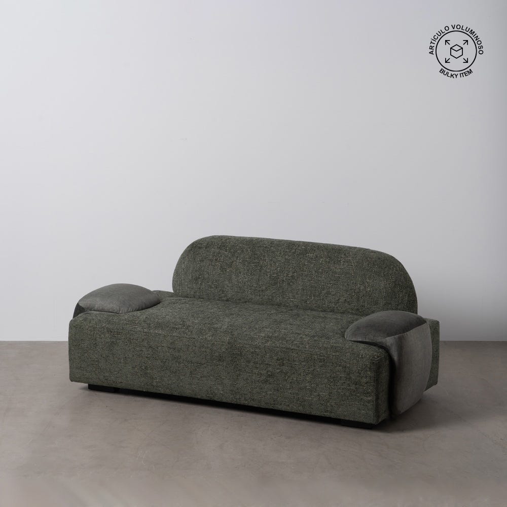 Canapele in Stil Contemporan - Canapea 3 Locuri Sely Verde, Stofa - CreativDeco.ro