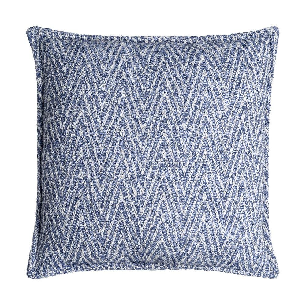 Stil de design - Set 2 perne decorative albastre cu model în spic mare albastru și alb pe fundal alb