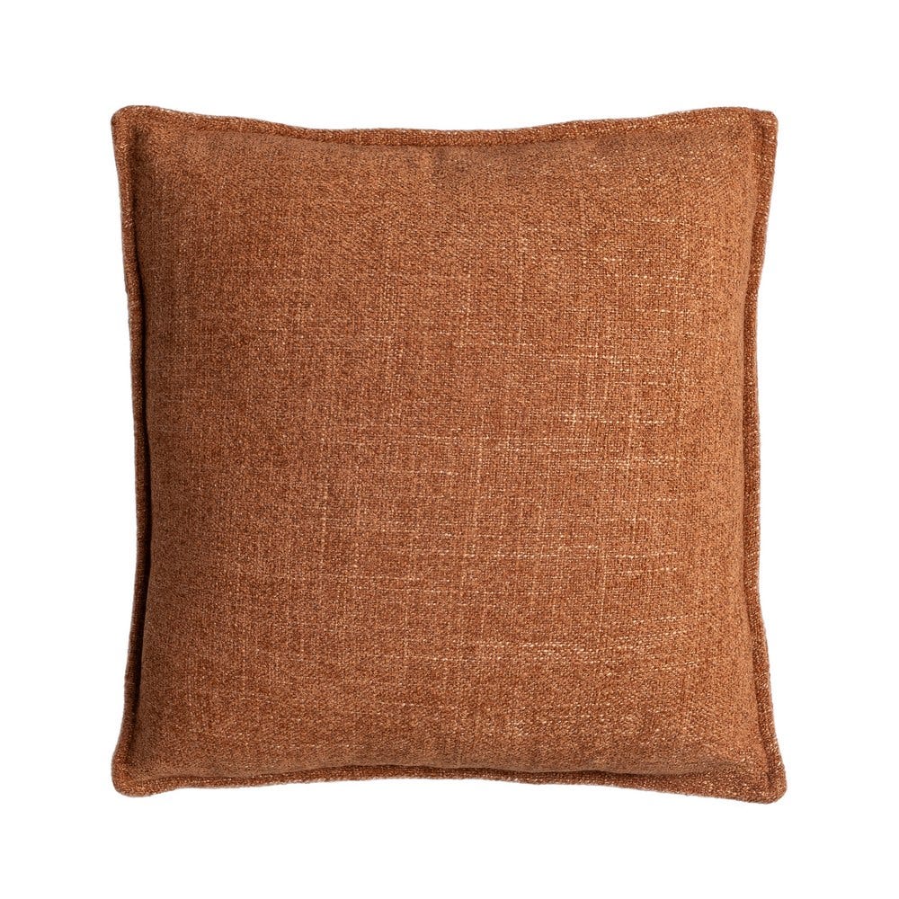 Boho - Set 2 perne decorative pătrate cărămizii cu țesătură moale cu fir gros și bordură îngustă