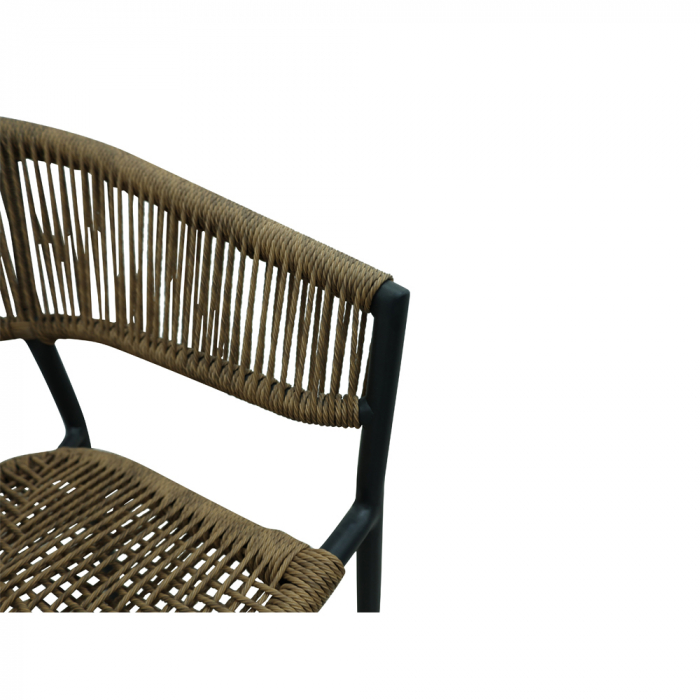 Scaun Breeze cu împletitură nuc și cadru aluminiu [5]