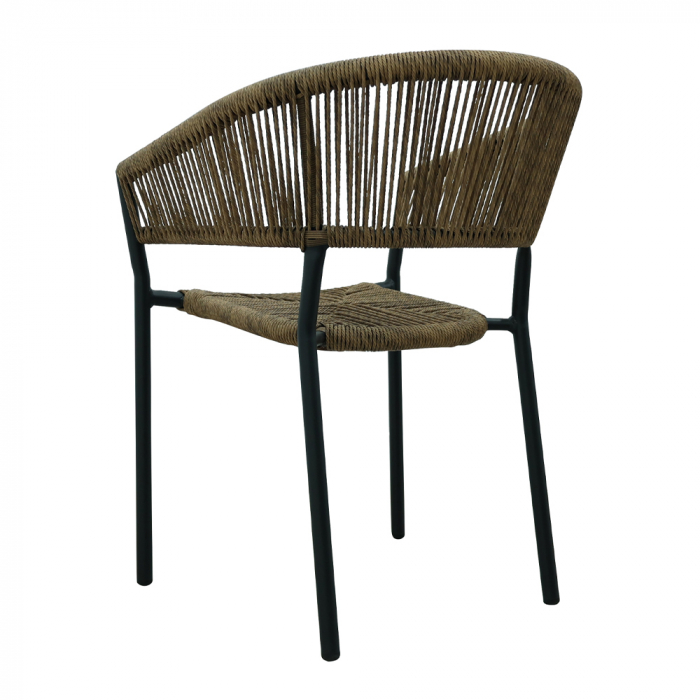 Scaun Breeze cu împletitură nuc și cadru aluminiu [4]