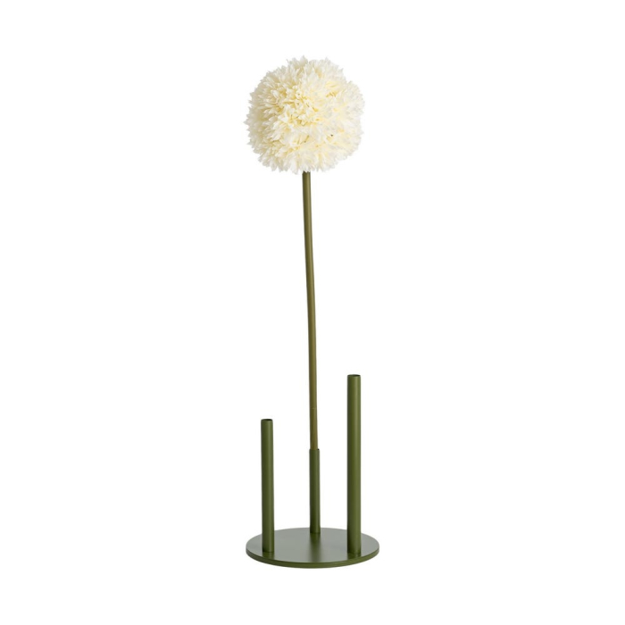 Allium artificial alb-crem cu cap sferic din petale înguste pe tijă verde de 110 cm [6]