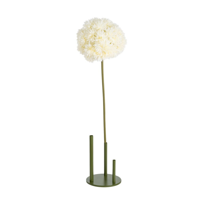 Allium artificial alb-crem cu cap sferic din petale înguste pe tijă verde de 130 cm [6]