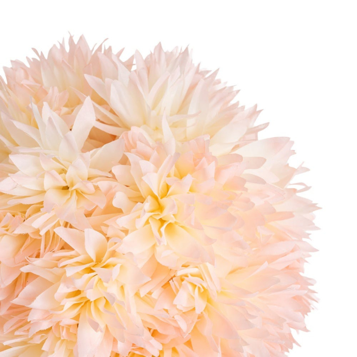 Allium artificial roz somon cu cap sferic din petale înguste pe tijă verde de 110 cm [3]