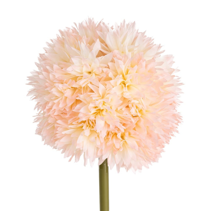 Allium artificial roz somon cu cap sferic din petale înguste pe tijă verde de 110 cm [4]