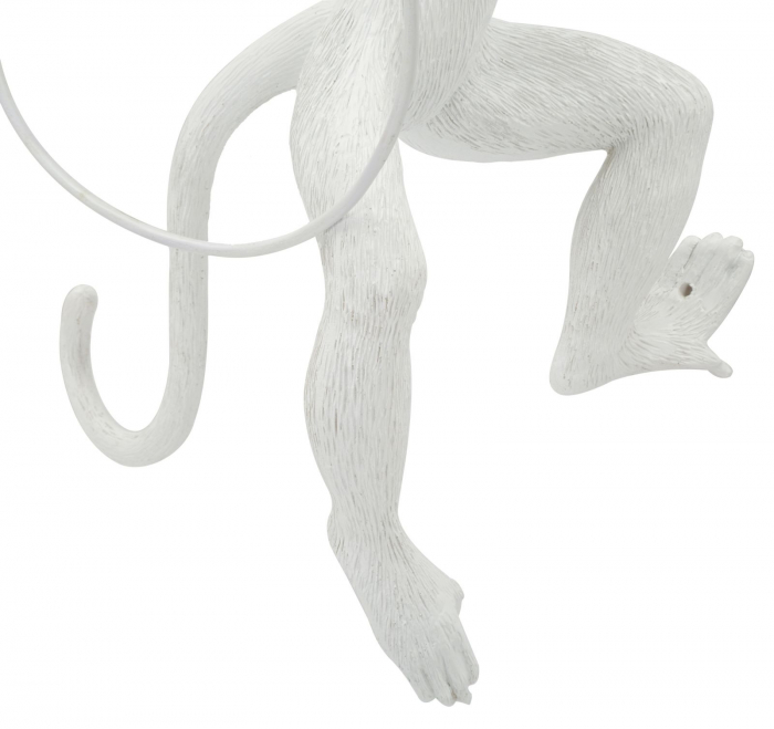 Aplică decorativă modernă albă din rășină sculpturală Monkey [9]