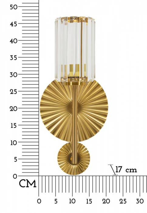 Aplică perete aurie design elegant [7]