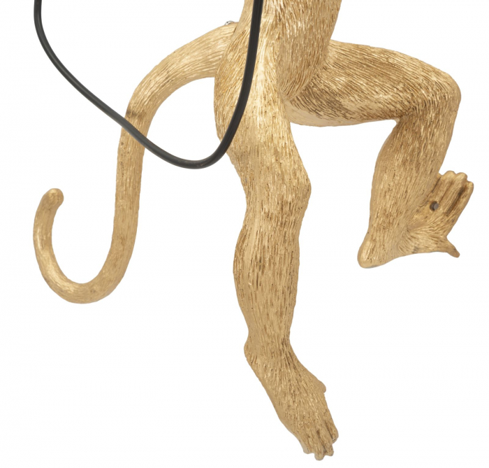 Aplică decorativă modernă aurie din rășină sculpturală Monkey [7]