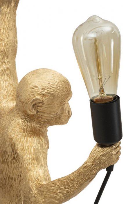 Aplică decorativă modernă aurie din rășină sculpturală Monkey [6]