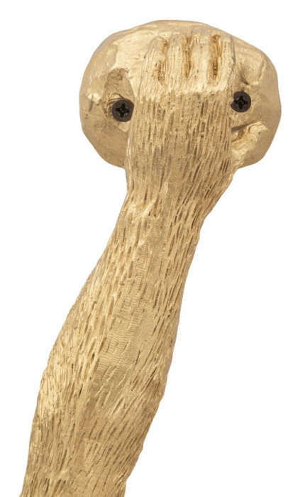 Aplică decorativă modernă aurie din rășină sculpturală Monkey [8]
