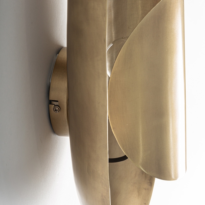 Aplică de perete art deco rafinată din metal auriu [2]