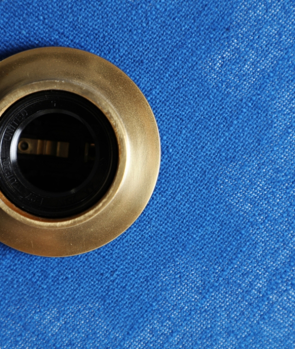 Aplica de perete VETRA din bumbac albastru și aluminiu auriu [3]