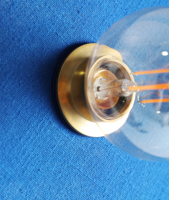 Aplica de perete VETRA din bumbac albastru și aluminiu auriu [2]