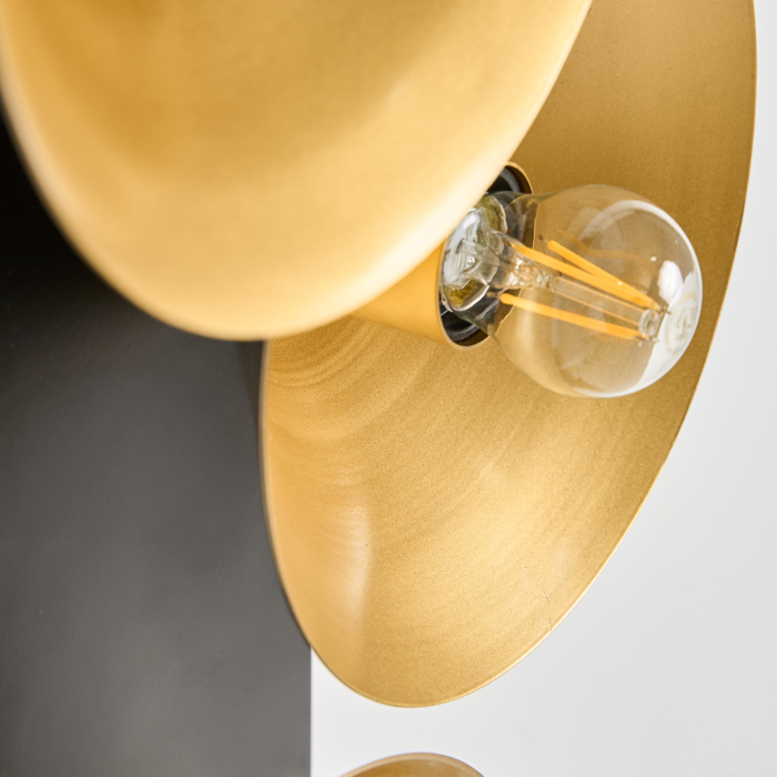 Aplică de perete din metal auriu cu forme circulare [4]