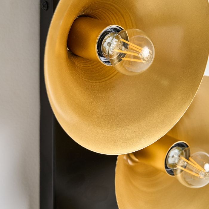 Aplică de perete din metal auriu cu forme circulare [3]