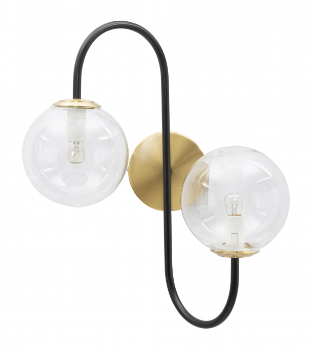 Aplica Iron Black, auriu negru, metal sticla - creativdeco.ro [1]