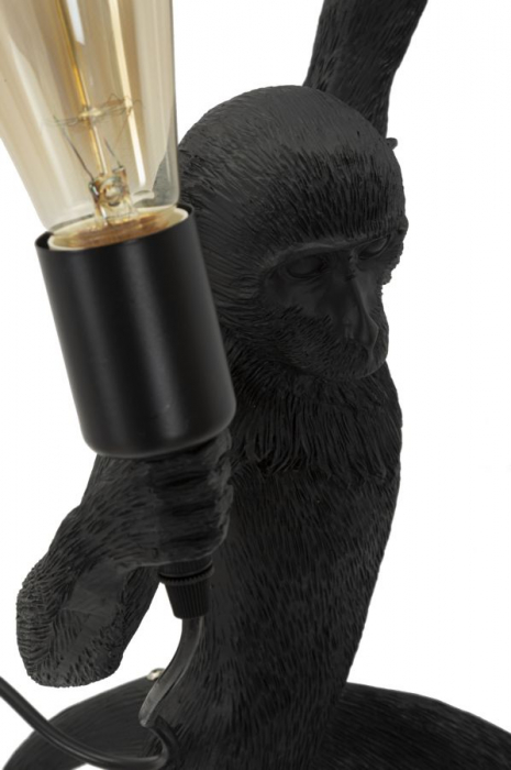 Aplică decorativă modernă neagră din rășină sculpturală Monkey [6]