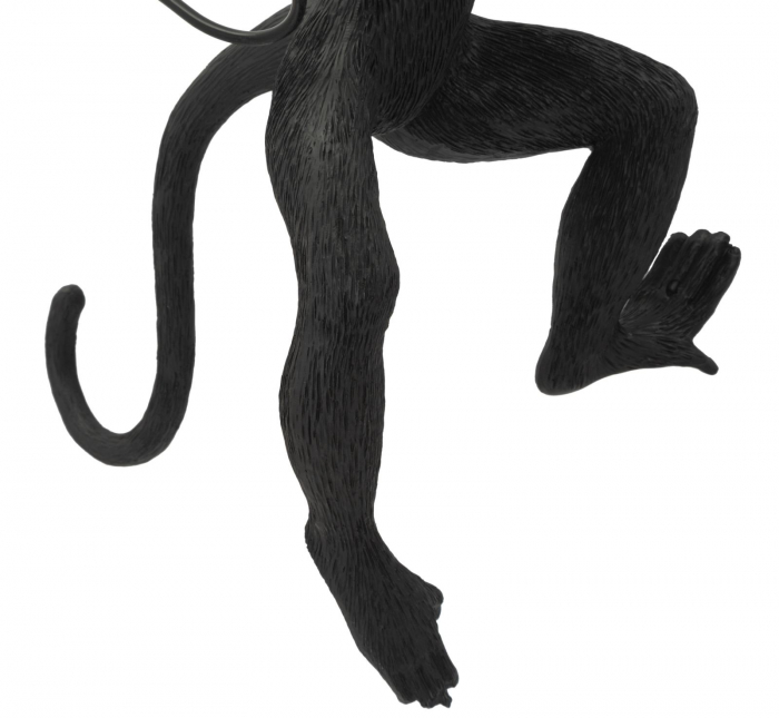 Aplică decorativă modernă neagră din rășină sculpturală Monkey [8]