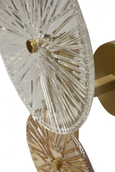 Aplica decorativa metal auriu sticla | Iluminat simbolic CreativDeco [6]