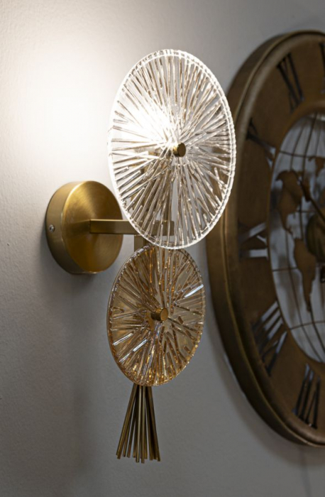 Aplica decorativa metal auriu sticla | Iluminat simbolic CreativDeco [2]