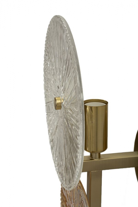 Aplica decorativa metal auriu sticla | Iluminat simbolic CreativDeco [4]
