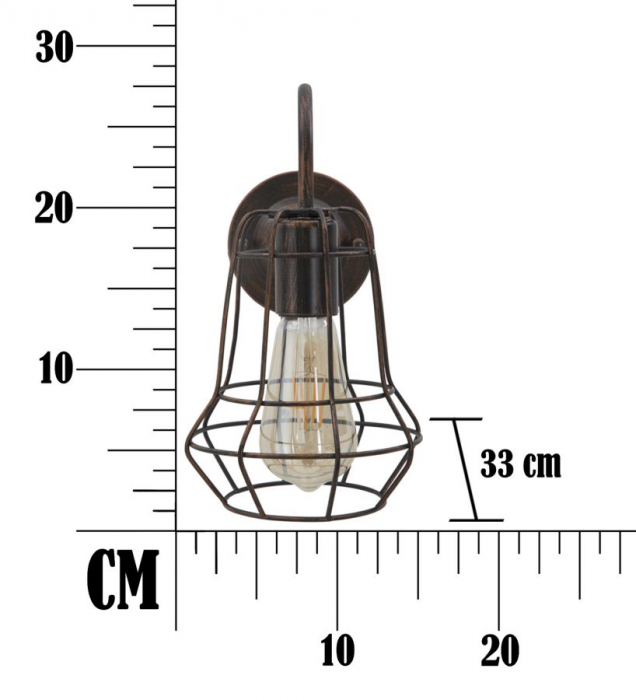 Aplica industriala compacta Industry CreativDeco lampa perete versatila [8]