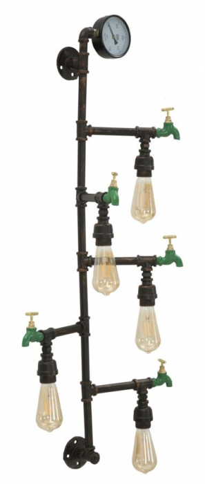 Aplica industriala Manhattan 5 brate CreativDeco lampa perete vintage [14]