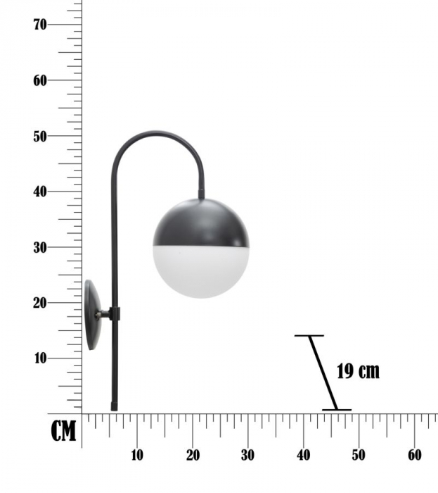 Aplica Glamy Street, Metal, Negru - creativdeco.ro [7]