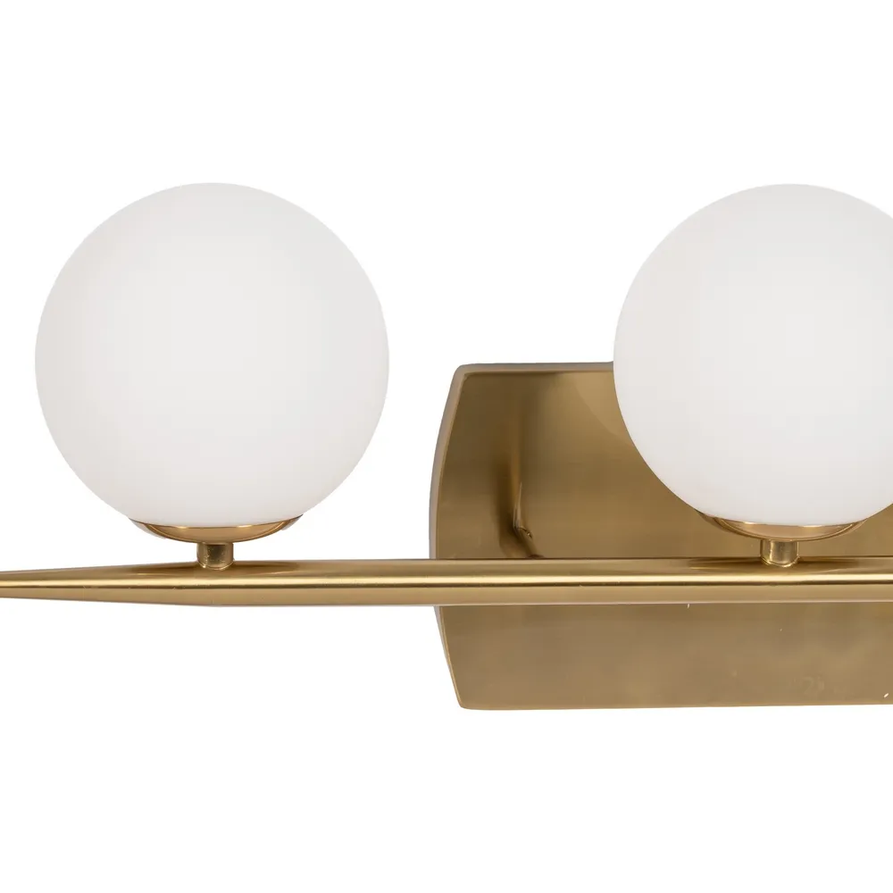 Aplica perete Gold, metal/sticla mata, auriu/alb, Ixia [3]