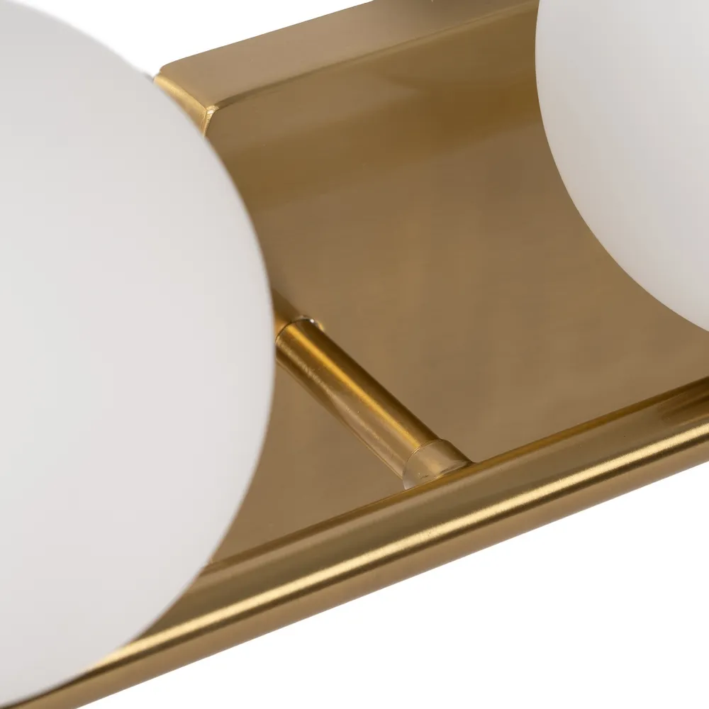 Aplica perete Gold, metal/sticla mata, auriu/alb, Ixia [6]