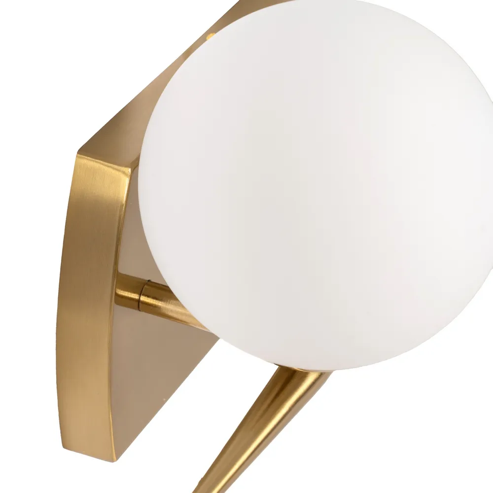 Aplica perete Gold, metal sticla mata, auriu alb - CreativDeco.ro [5]