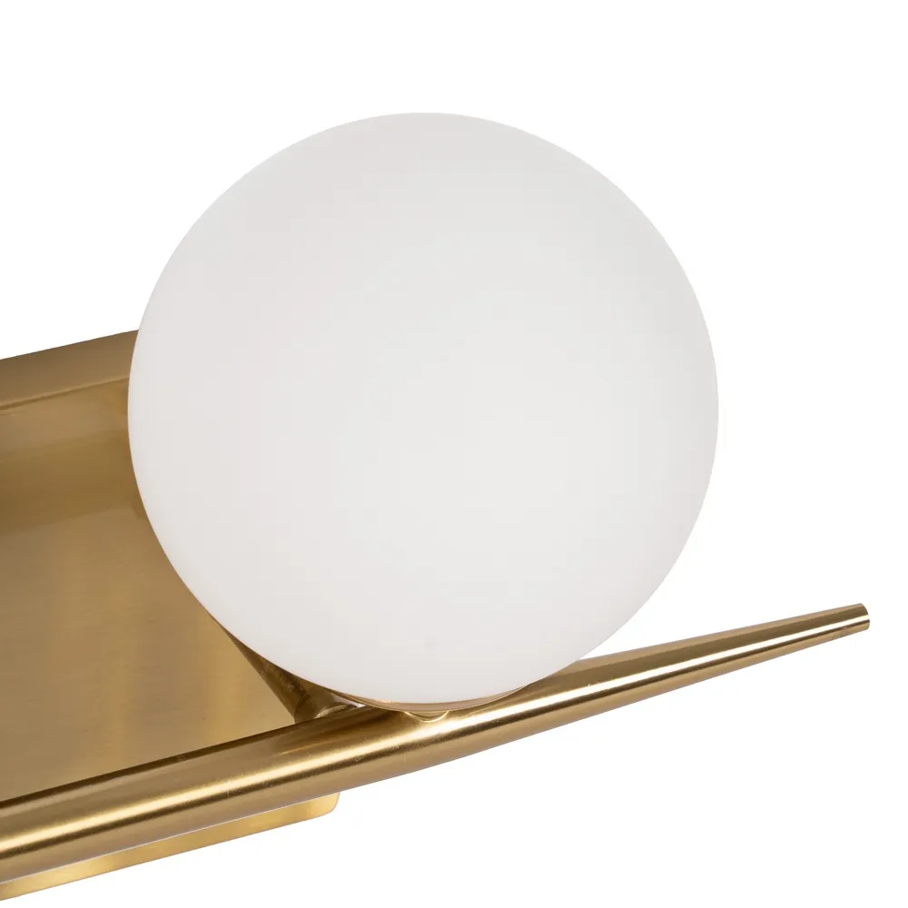 Aplica perete Gold, metal sticla mata, auriu alb - CreativDeco.ro [4]